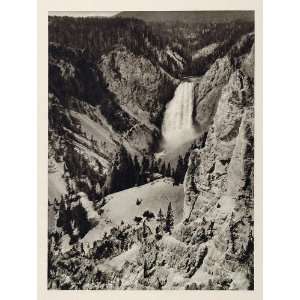  1927 Lower Falls Yellowstone National Park Waterfalls 