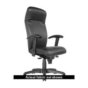   Bergen Chair, High Back, w/ Arms (Black Fabric)