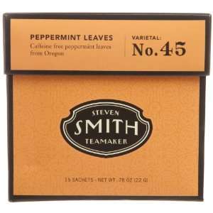Smith Tea, Peppermint Leaves, 15 Count  Grocery & Gourmet 