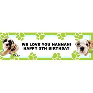  THE DOG Bulldog Personalized Banner Standard 18 x 61 