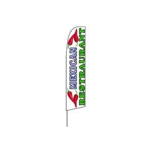 Mexican Restaurant Feather Flag (11.5 x 2.5 Feet)