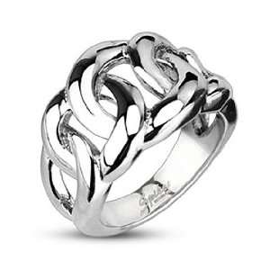   316L Stainless Steel Eternal Link Cast Ring   Size 9 13, 9 Jewelry