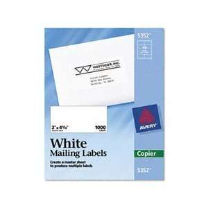  Avery 5352 Self adhesive address labels for copiers, white 