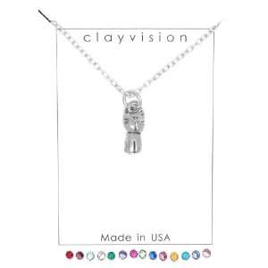  Clayvision Cat Kitten Charm Necklace with No Swarovski 