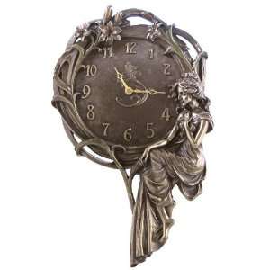 Lily Flower Lady Wall Clock