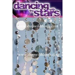 Bubbles Silver Beaded Curtain 6 ft long   Dancing with the Stars 