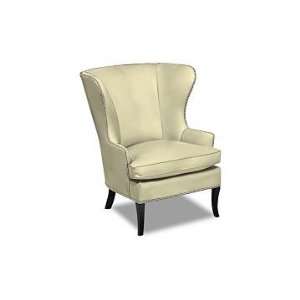  Williams Sonoma Home Chelsea Wing Chair, Leather, Vanilla 