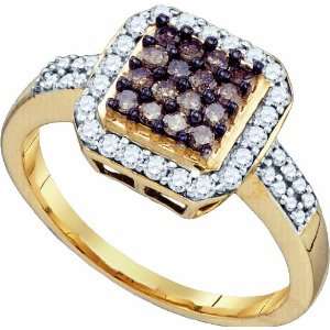   Diamonds, Totaling 0.55 ctw, G H Color, BRWN I3,RD I2 Clarity   Size 7