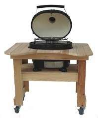 Primo Kamado Grill, Cypress Table, With Accessories Kit  