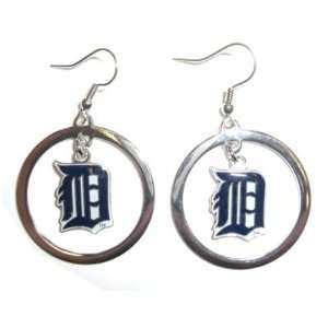  Detroit Tigers English D Hoops Earrings Sports 
