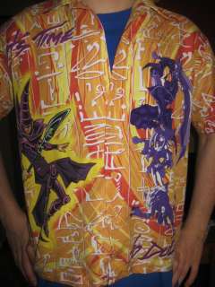 Genuine YUGIOH Button Down Shirt Size 8 with Dark Magician and Yugi 