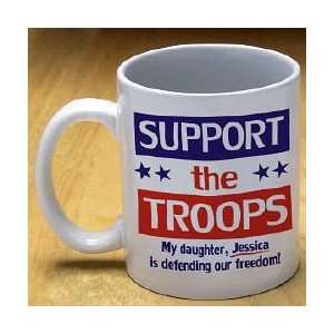 Personalized Support Our Troops Coffee Mug  Kitchen 