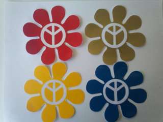 Peace Retro Flower Car and Truck Decal Vinyl Stickers  