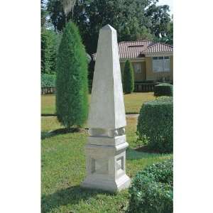  Grand Garden Neoclassical Obelisk Sculpture and English 