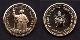 1984 Canadian Papal Visit ~ Pope Paul II ~ Coin  
