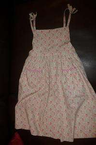4T 4 Ralph Lauren floral dress sundress apron EUC summer pink  