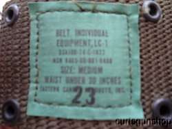 Vietnam War US Army M1965 Web Pistol Belt Field Gear  