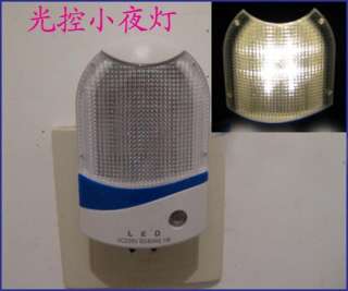 AC Powered Wall Plug White LED Automatic Sensor Night lamp Light(AC110 