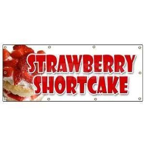   x96 STRAWBERRY SHORTCAKE BANNER SIGN bakery cake cookies pastry bread