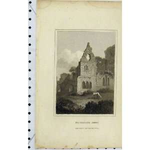   1805 View Pluscardine Abbey Buildings Ruins Old Print