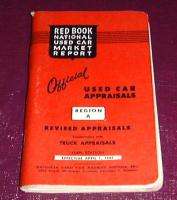 1947 RED BOOK NATIONAL USED CAR MARKET REPORT APPRAISAL  