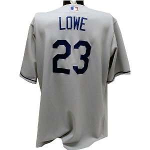   Lowe #23 2007 Dodgers Game Used Road Grey Jersey