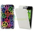 Peace Sign Hard Case Cover+Leather Flip Skin for Apple 