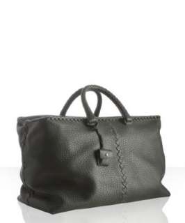 Bottega Veneta titanium pebbled leather duffel bag   