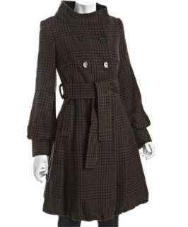   belted puff sleeve coat  