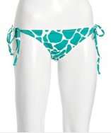 style #311481301 aqua giraffe print Mazzy bikini bottom