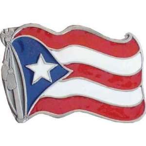 Nation of Puerto Rico Wavy Flag DIE Cut Belt Buckle 
