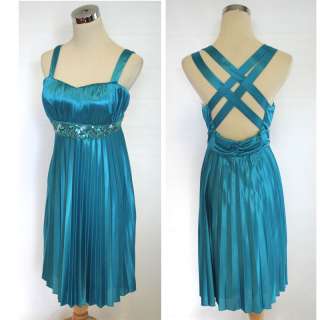 NWT SEQUIN HEARTS $90 Turquoise Juniors Party Dress M  