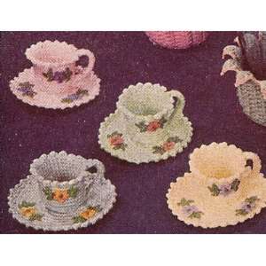  Vintage Crochet PATTERN to make   Crocheted Teacups Nut Cups Candy 