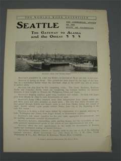 1901 The Worlds Work Advertiser SEATTLE Advertisement  