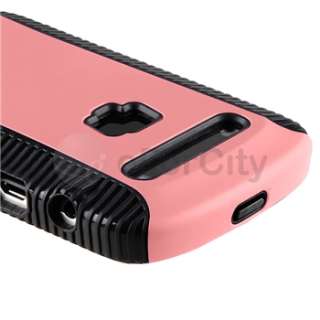Pink Black Hybrid TPU Hardshell Phone Case Cover For Blackberry Bold 