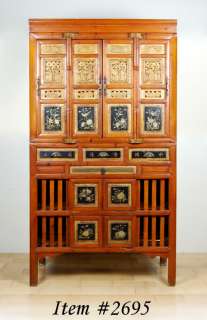 ANTIQUE KITCHEN PANTRY CABINET Fujian Chinese Chest  