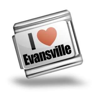  Italian Charms Original I Love Evansville region Indiana 