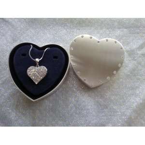  Silver Options Heart Trinket Box with Heart Necklace 
