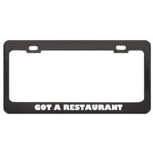 Got A Restaurant Manager? Last Name Black Metal License Plate Frame 