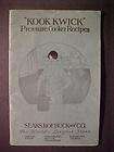 old instruction cook book  roebuck pressure cooker recipes 