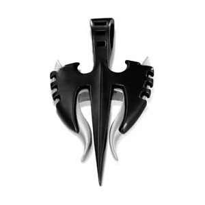  Wing Polaris Bico Silver & Black Toned Pendant