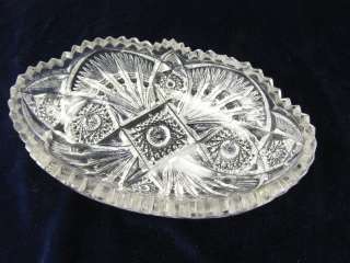Vintage NuCut Imperial Glass Oval Bowl  