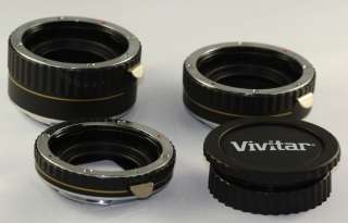 Vivitar Macro Extension Tube Set Canon T3i T2i 7D 60D 50D 40D 30D 20D 
