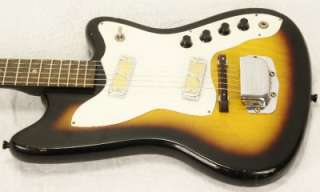 Vintage 60s Harmony USA Bobkat H15 H 15 Electric Guitar Gold Foil 