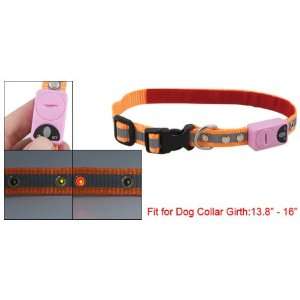   SMT LED Orange Gray Nylon Belt Rope Collar for Dog Pet