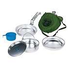   Deluxe Mess Kit Camping Outdoor Cooking Pot Set Can Stack & Store