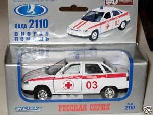 Welly Russian Lada Ambulance Vaz 2110 Diecast 1/34  