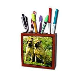 Dogs Chinese SharPei   Chinese SharPei   Tile Pen Holders 5 inch tile 