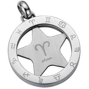 Gorgeous Stainless Steel Zodiac Sign Pendant Aries (Stainless Steel 