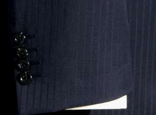 Daniele Navy Tone Stripe 2BT 150s Wool Mens Dress Suit  